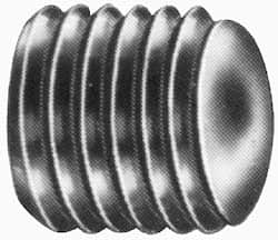 Value Collection - 1/4-20 UNC, 1" OAL, Oval Point Set Screw - Grade Austenitic A2 Stainless Steel, 1/8" Key - A1 Tooling