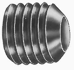 Value Collection - #10-24 UNC, 3/4" OAL, Flat Point Set Screw - Grade 8 Alloy Steel, 3/32" Key - A1 Tooling