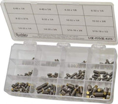 Made in USA - 210 Piece, #4-40 to 5/16-18, Stainless Steel Set Screw Assortment - Hex Head, Hex Socket Drive, 1/8 to 1/2" Long, Grade 303 - A1 Tooling