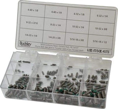 Made in USA - 210 Piece, #4-40 to 5/16-18, Stainless Steel Set Screw Assortment - Hex Head, Hex Socket Drive, 1/8 to 1/2" Long, Grade 303 - A1 Tooling