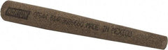 Norton - 4" Long x 1/2" Diam x 1/4" Thick, Aluminum Oxide Sharpening Stone - Round Tapered, Coarse Grade - A1 Tooling