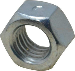 Value Collection - 1/2-13 UNC Grade 2 Two Way Lock Nut with Distorted Thread - 3/4" Width Across Flats, 7/16" High, Zinc-Plated Finish - A1 Tooling