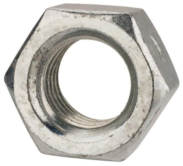 Value Collection - 5/8-11 UNC Grade 2 Two Way Lock Nut with Distorted Thread - 15/16" Width Across Flats, 35/64" High, Zinc-Plated Finish - A1 Tooling