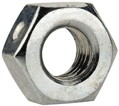 Value Collection - 1/4-28 UNF Grade 2 Two Way Lock Nut with Distorted Thread - 7/16" Width Across Flats, 7/32" High, Zinc-Plated Finish - A1 Tooling