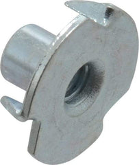 Value Collection - #8-32 Zinc-Plated Steel Standard Tee Nut - 1/4" Barrel Length, 5/8" Flange Diam, 3 Prongs - A1 Tooling