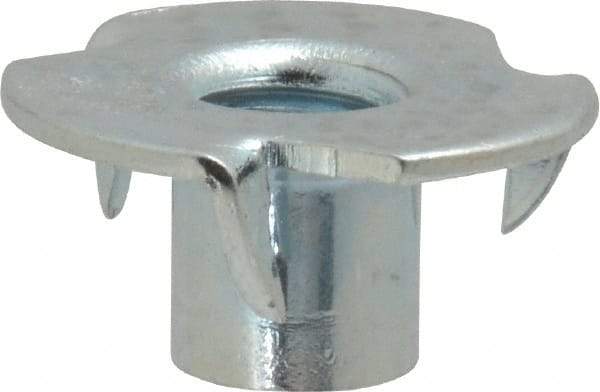 Value Collection - 5/16-18 Zinc-Plated Steel Standard Tee Nut - 3/8" Barrel Length, 7/8" Flange Diam, 3 Prongs - A1 Tooling