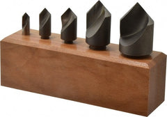 Keo - 5 Piece, 1/4 to 1" Head Diam, 82° Included Angle, Single End Countersink Set - A1 Tooling