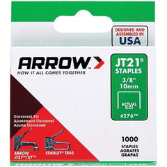 Arrow - 7/16" Wide Galvanized Steel Light-Duty Staples - 3/8" Leg Length - A1 Tooling