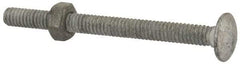 Value Collection - 1/4-20 UNC 3" Length Under Head, Standard Square Neck, Carriage Bolt - 1006-1050 Steel, Galvanized Zinc-Plated Finish - A1 Tooling