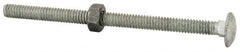 Value Collection - 1/4-20 UNC 4" Length Under Head, Standard Square Neck, Carriage Bolt - 1006-1050 Steel, Galvanized Zinc-Plated Finish - A1 Tooling