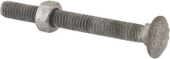 Value Collection - 5/16-18 UNC 3" Length Under Head, Standard Square Neck, Carriage Bolt - 1006-1050 Steel, Galvanized Zinc-Plated Finish - A1 Tooling