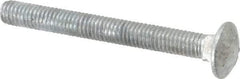 Value Collection - 3/8-16 UNC 3-1/2" Length Under Head, Standard Square Neck, Carriage Bolt - 1006-1050 Steel, Galvanized Zinc-Plated Finish - A1 Tooling