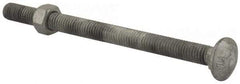 Value Collection - 3/8-16 UNC 5-1/2" Length Under Head, Standard Square Neck, Carriage Bolt - 1006-1050 Steel, Galvanized Zinc-Plated Finish - A1 Tooling