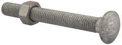 Value Collection - 1/2-13 UNC 4-1/2" Length Under Head, Standard Square Neck, Carriage Bolt - 1006-1050 Steel, Galvanized Zinc-Plated Finish - A1 Tooling