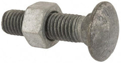 Value Collection - 5/8-11 UNC 2-1/2" Length Under Head, Standard Square Neck, Carriage Bolt - 1006-1050 Steel, Galvanized Zinc-Plated Finish - A1 Tooling