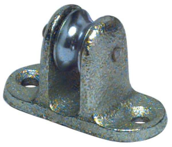 Value Collection - Single Upright Mount Guidance Pulley - Sheave, 11/16 Inch Outside Diameter, Fibrous Rope, 1/4 Inch Diameter, 0.144 Inch to 0.155 Inch Mounting Hole Diameter Malleable Iron, Galvanized Finish - A1 Tooling