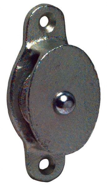 Value Collection - Single Side Side Mount Guidance Pulley - Sheave, 1-3/8 Inch Outside Diameter, Fibrous Rope, 5/16 Inch Diameter, 0.183 Inch to 0.194 Inch Mounting Hole Diameter Malleable Iron, Galvanized Finish - A1 Tooling