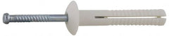 Value Collection - 3/16" Diam, 3/16" Drill, 1" OAL, 1-1/2" Min Embedment Hammer Drive Concrete Anchor - Nylon, Zinc-Plated Finish, Mushroom Head - A1 Tooling