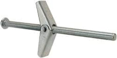 Value Collection - 5/16" Screw, 5/16" Diam, 6" Long, Toggle Bolt Drywall & Hollow Wall Anchor - 5/16" Drill, Zinc Plated, Steel, Use in Concrete, & Masonry, Hollow Tile, Plaster & Wallboard - A1 Tooling