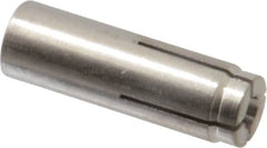 Value Collection - 3/8" Diam, 3/8" Drill, 1-9/16" OAL, 2" Min Embedment Drop-In Concrete Anchor - 303 Stainless Steel, Zinc-Plated Finish, 5/8" Thread Length - A1 Tooling