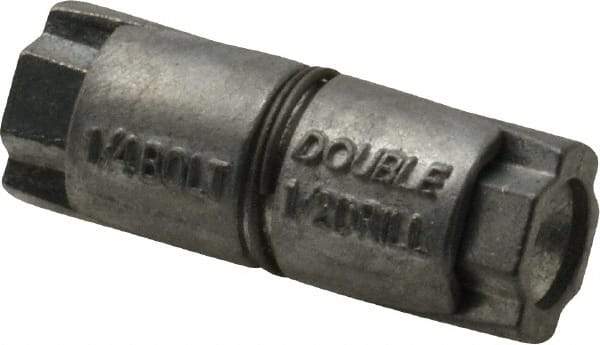 Value Collection - 1/4" Diam, 1/2" Drill, 1" OAL, Double Expansion Concrete Anchor - Zinc - A1 Tooling