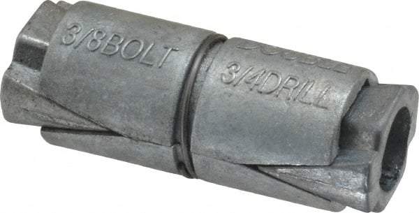 Value Collection - 3/8" Diam, 3/4" Drill, 1-1/2" OAL, Double Expansion Concrete Anchor - Zinc - A1 Tooling