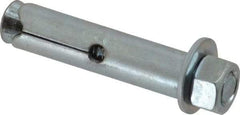 Value Collection - 1/2" Diam, 1/2" Drill, 2-1/4" OAL, Sleeve Concrete Anchor - Steel, Zinc-Plated Finish, Acorn Nut Head - A1 Tooling