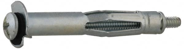 Value Collection - #6 to 32 Screw, 1/8" Diam, 3/4" Long, 1/8 to 1/4" Thick, Sleeve Drywall & Hollow Wall Anchor - 1/8" Drill, Zinc Plated, Steel, Use in Drywall - A1 Tooling