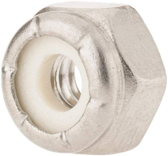 Value Collection - #10-24 UNC 18-8 Hex Lock Nut with Nylon Insert - 3/8" Width Across Flats, 1/4" High - A1 Tooling