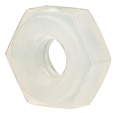 Made in USA - #2-56 UNC Nylon Right Hand Hex Nut - 4.57mm Across Flats, 1.78mm High, Uncoated - A1 Tooling