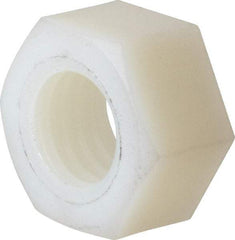 Made in USA - 1/2-13 UNC Nylon Right Hand Hex Nut - 3/4" Across Flats, 10.92mm High, Uncoated - A1 Tooling