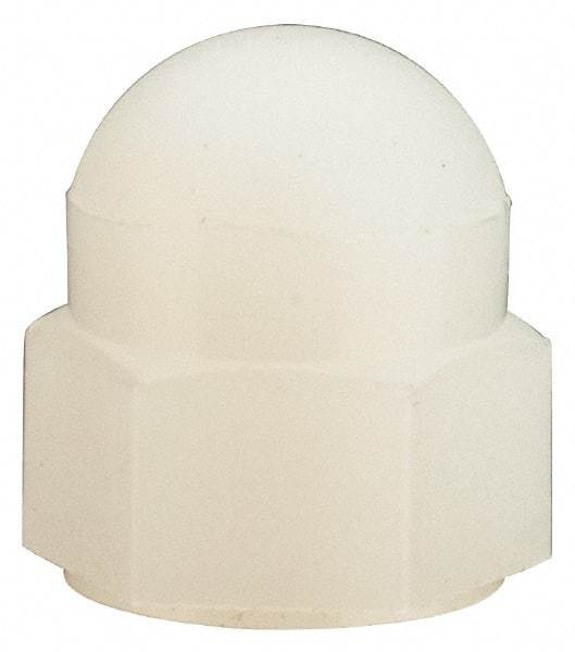 Made in USA - #6-32 UNC, 5/16" Width Across Flats, Uncoated Nylon Acorn Nut - 11/32" Overall Height - A1 Tooling