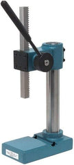 JT&M - 3/4" Ram, 2-3/4" Throat Depth, 1/2 Ton Manual Arbor Press - 8-5/16" Max Work Height x 6" Max Work Width, 13:1 Leverage Ratio, 4-1/16" Base Width x 7-1/16" Base Depth - A1 Tooling