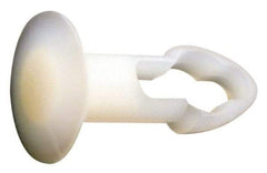 Made in USA - 1/4" to 1/4" Hole Diam, Keyhole Shank, Nylon Panel Rivet - 1/8" Material Thickness, 1/2" Head Diam - A1 Tooling