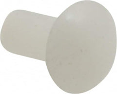 Made in USA - 1/8" Body Diam, Round Acetal Solid Rivet - 1/4" Length Under Head, 1/4" Head Diam x 0.068" Head Height - A1 Tooling