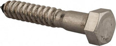 Value Collection - 1/2" Screw, 3" Length Under Head, Stainless Steel, Hex Head Lag Screw - Grade 18-8, Uncoated - A1 Tooling