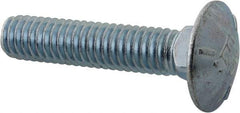 Value Collection - 5/16-18 UNC 1-1/2" Length Under Head, Standard Square Neck, Carriage Bolt - Grade 5 Steel, Zinc Trivalent Chromate Finish - A1 Tooling