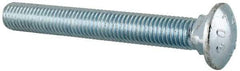 Value Collection - 5/8-11 UNC 5" Length Under Head, Standard Square Neck, Carriage Bolt - Grade 2 Steel, Zinc-Plated Finish - A1 Tooling