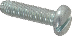 #10-32 UNF 3/4″ Length Under Head Slotted Thread Cutting Screw Grade 2 Steel, Pan Head, Type F Point, Zinc-Plated