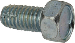 Value Collection - 3/8-16 UNC Thread, 3/4" Length Under Head, Hex Drive Steel Thread Cutting Screw - Hex Head, Grade 2, Point Type F, Zinc-Plated Finish - A1 Tooling