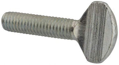 Value Collection - 3/8-16 Oval Shoulderless Grade 2 Steel Thumb Screw - 1-1/2" OAL, Zinc-Plated Finish - A1 Tooling