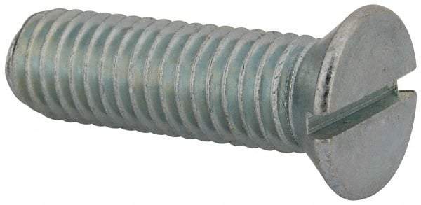 Value Collection - 1/2-13 UNC, 1-3/4" OAL Slotted Drive Machine Screw - Flat Head, Grade 2 Steel, Zinc-Plated Finish, Without Washer - A1 Tooling