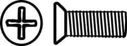 Value Collection - M6x1.00 Metric Coarse, 60mm OAL Phillips Drive Machine Screw - Flat Head, Grade 18-8 & A2 Stainless Steel, Uncoated, Without Washer - A1 Tooling