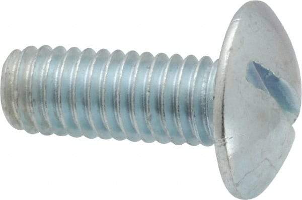 Value Collection - 3/8-16 UNC, 1" Length Under Head Slotted Drive Machine Screw - Truss Head, Grade 2 Steel, Zinc-Plated Finish, Without Washer - A1 Tooling