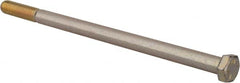 Made in USA - 3/8-16 UNC, 7" Length Under Head Hex Head Cap Screw - Partially Threaded, Grade 8 Alloy Steel, Zinc Yellow Dichromate Finish, 9/16" Hex - A1 Tooling