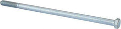 Made in USA - 3/8-16 UNC, 8" Length Under Head Hex Head Cap Screw - Grade 5 Steel, Zinc-Plated Finish, 9/16" Hex - A1 Tooling