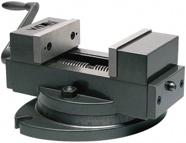 Wilton - 4" Jaw Width, 4" Max Jaw Opening, 1-1/2" Throat Depth, Manual Precision Self Centering Vise - Alloy Steel, 11-13/32" OAL x 7.9" OAW x 6-7/64" OAH - A1 Tooling