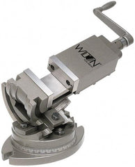 Wilton - 4" Jaw Width, 4" Jaw Opening Capacity, 3-Way Angle Swivel Machine Vise - Manual Operation, 1 Station, 19-45/64" Long x 10-13/32" High x 1-1/2" Deep, Alloy Steel - A1 Tooling