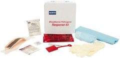 North - 17 Piece, 1 Person, Bloodborne Pathogen Kit - 9-1/2" Wide x 2-5/8" Deep x 9-1/2" High, Plastic Case - A1 Tooling