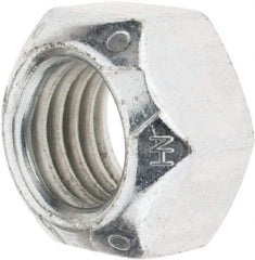 Value Collection - 7/8-9 UNC Grade C Hex Lock Nut with Distorted Thread - 1-5/16" Width Across Flats, 49/64" High, Cadmium Clear-Plated Finish - A1 Tooling